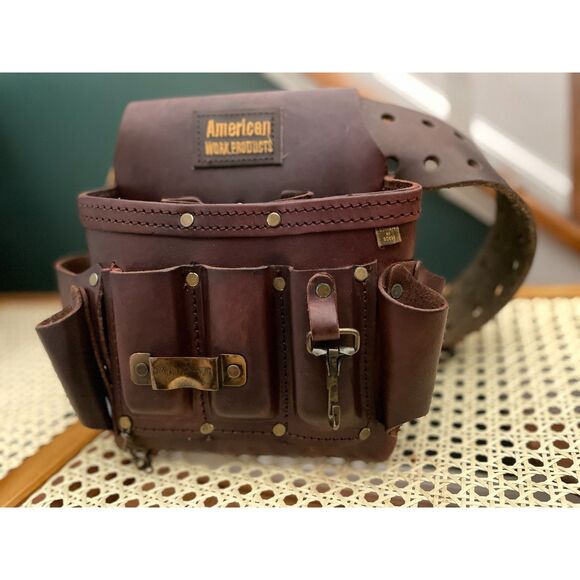 AWP American Work Products Leather Carpenter Tool Belt- Heavy Duty - Picture 2 of 3